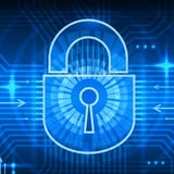 Access control lock icon graphic