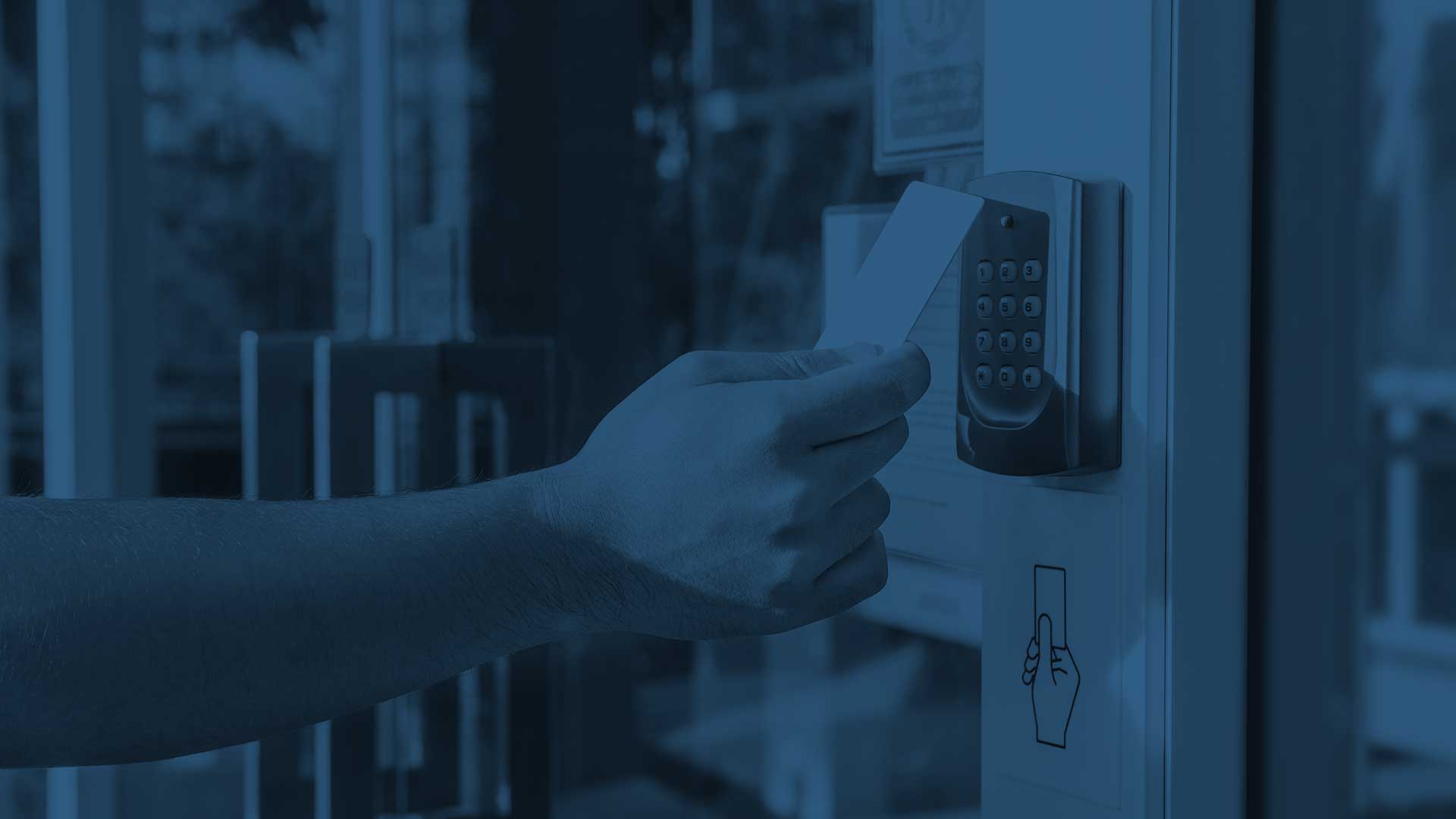 Hand swiping keycard