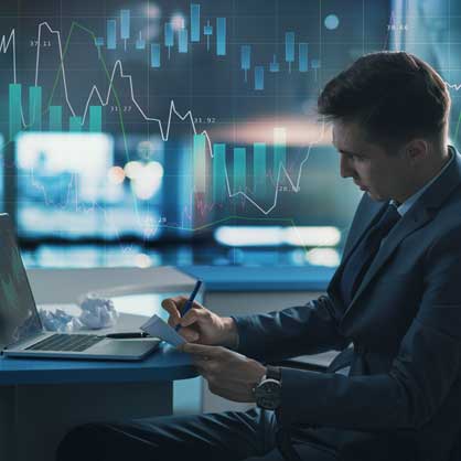 Businessman taking notes