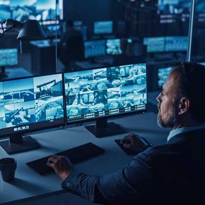 Man working security