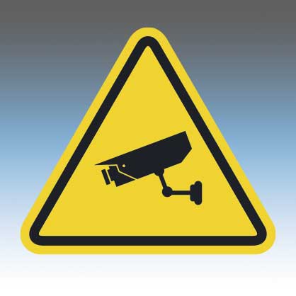Security camera sign graphic